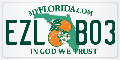 FL license plate EZLB03