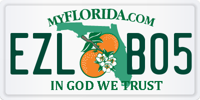 FL license plate EZLB05