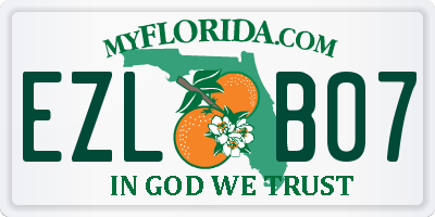 FL license plate EZLB07