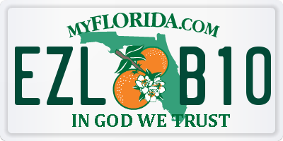 FL license plate EZLB10