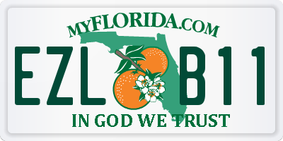 FL license plate EZLB11