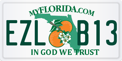 FL license plate EZLB13