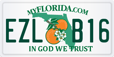 FL license plate EZLB16