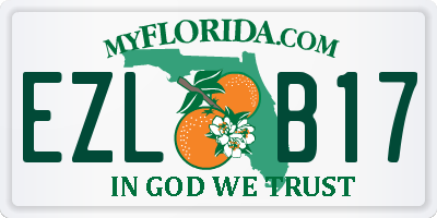 FL license plate EZLB17