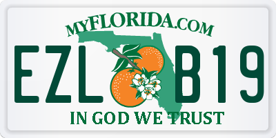 FL license plate EZLB19