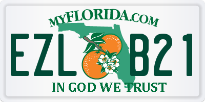 FL license plate EZLB21