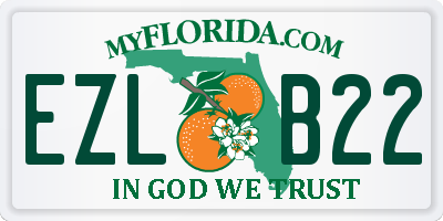 FL license plate EZLB22