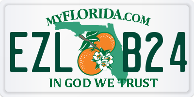 FL license plate EZLB24