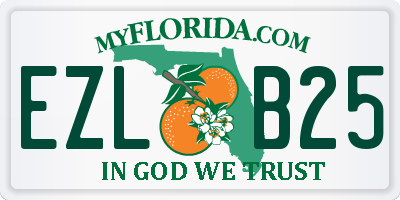 FL license plate EZLB25