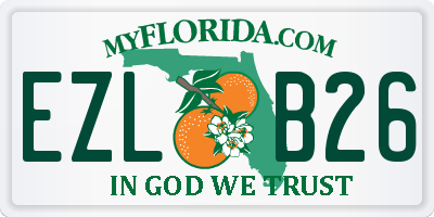 FL license plate EZLB26