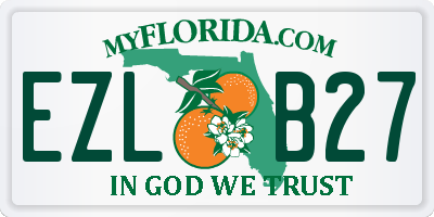 FL license plate EZLB27