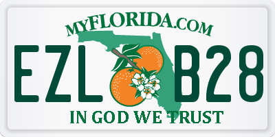 FL license plate EZLB28