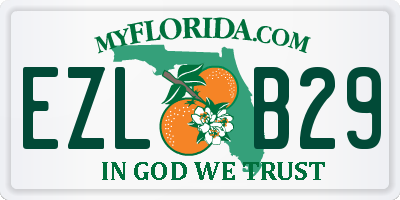 FL license plate EZLB29