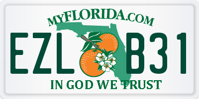 FL license plate EZLB31