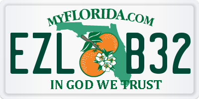 FL license plate EZLB32