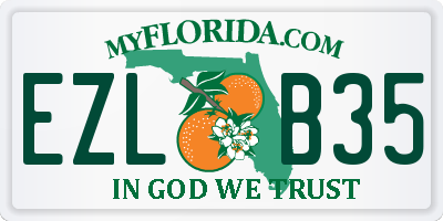 FL license plate EZLB35