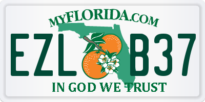 FL license plate EZLB37