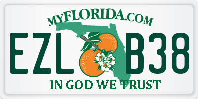 FL license plate EZLB38