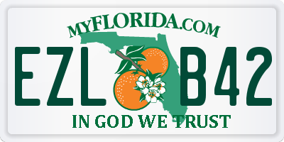 FL license plate EZLB42