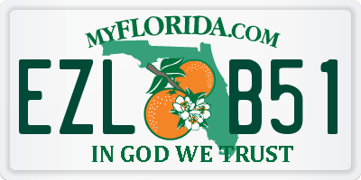 FL license plate EZLB51