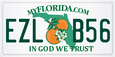 FL license plate EZLB56