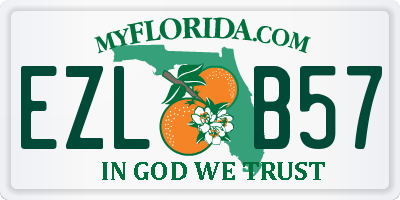 FL license plate EZLB57