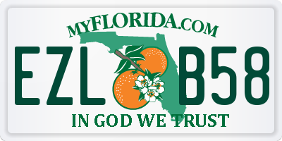 FL license plate EZLB58