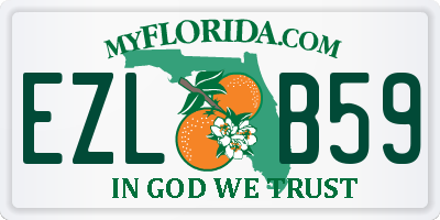 FL license plate EZLB59