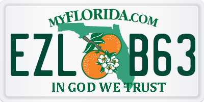 FL license plate EZLB63