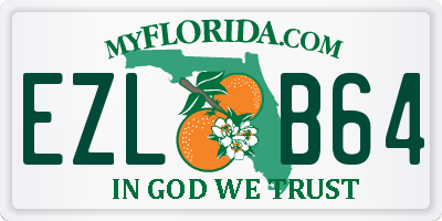 FL license plate EZLB64