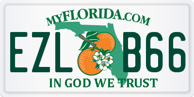 FL license plate EZLB66