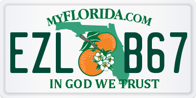 FL license plate EZLB67