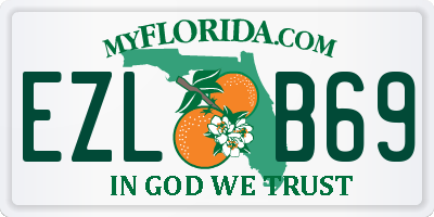 FL license plate EZLB69