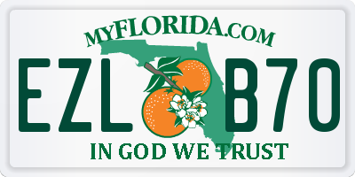 FL license plate EZLB70