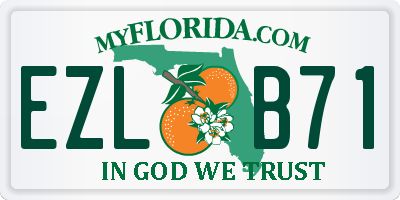 FL license plate EZLB71