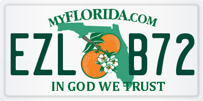 FL license plate EZLB72