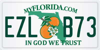 FL license plate EZLB73