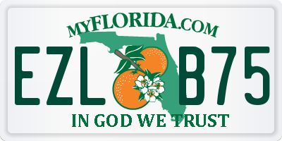 FL license plate EZLB75