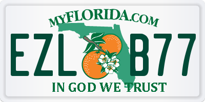 FL license plate EZLB77