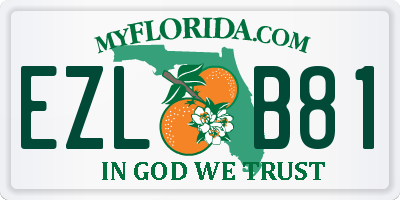 FL license plate EZLB81