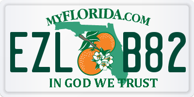 FL license plate EZLB82