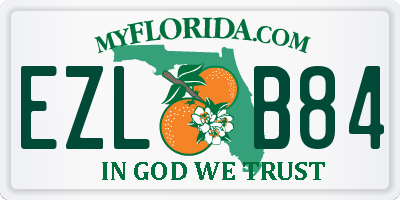 FL license plate EZLB84