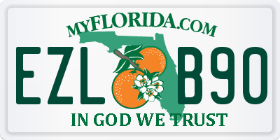 FL license plate EZLB90