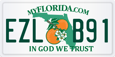 FL license plate EZLB91