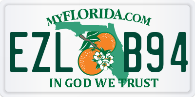 FL license plate EZLB94