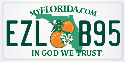 FL license plate EZLB95