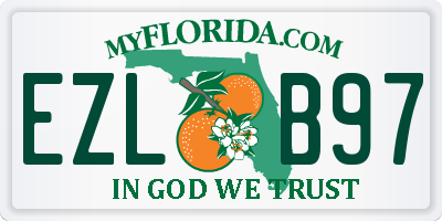 FL license plate EZLB97