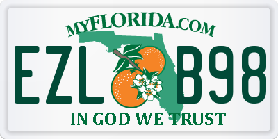 FL license plate EZLB98