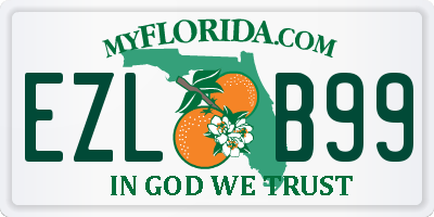 FL license plate EZLB99