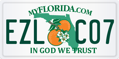 FL license plate EZLC07